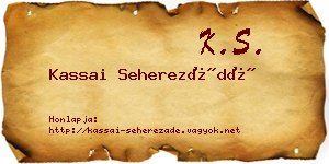 Kassai Seherezádé névjegykártya